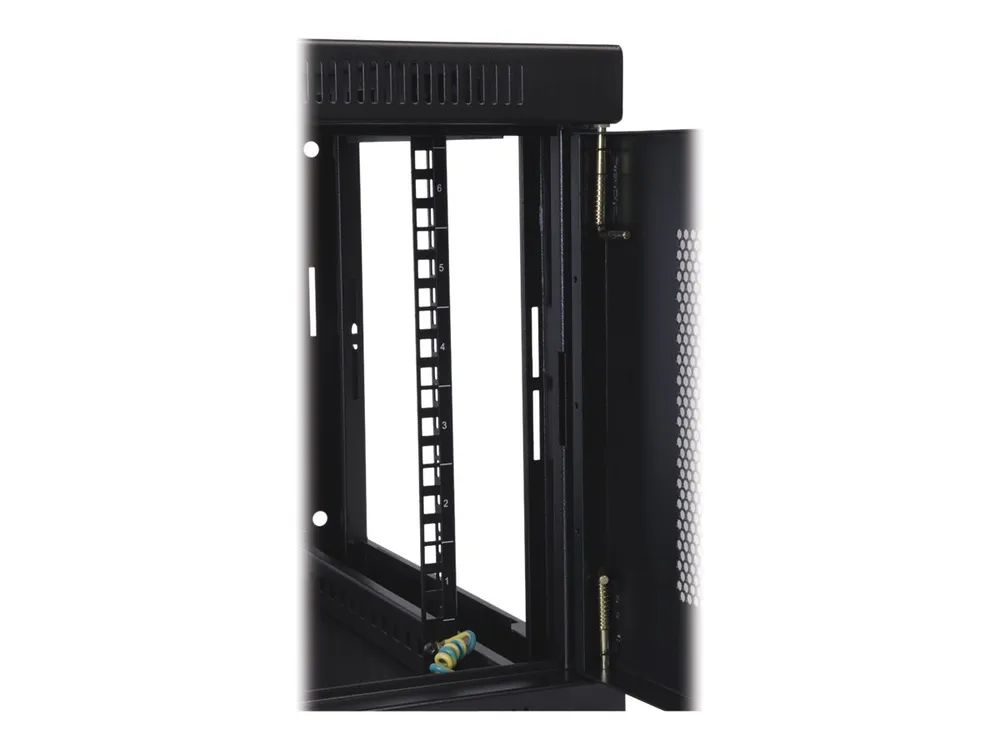 Tripp Eaton Tripp Lite Series SmartRack 6U Low-Profile Switch-Depth Wall-Mount Rack Enclosure Cabinet - Schrank Netzwerkschrank - geeignet für Wandmontage, Boden montierbar - Schwarz - 6U - 48.3 cm (19")