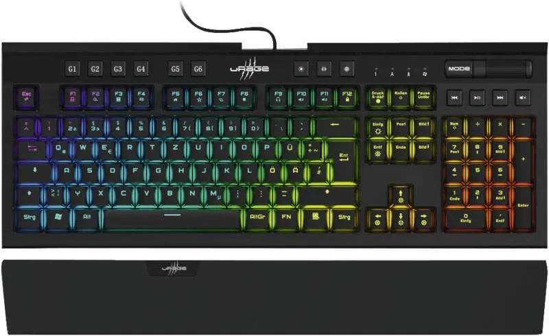 uRage 217826 Gaming-KB Exodus 900 Mechan., Rot