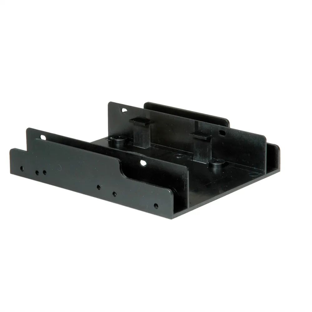 ROLINE Montageadapter, 3,5 Zoll Rahmen für 2x 2.5 HDD, schwarz
