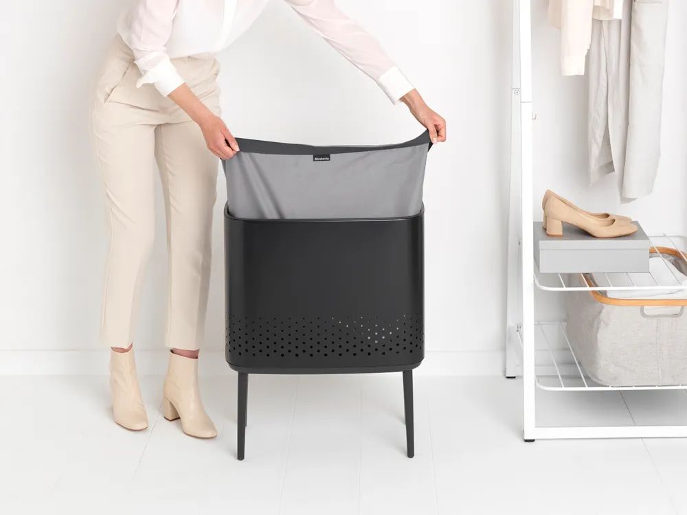Brabantia Bo Wäschekorb, 60 L - Matt Black