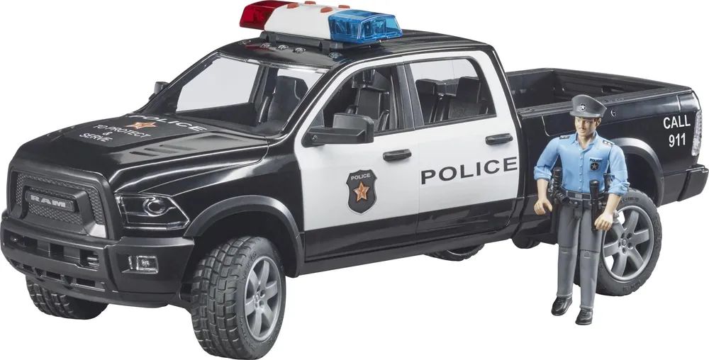 Bruder RAM 2500 Polizei Pickup mit Poliz| 02505