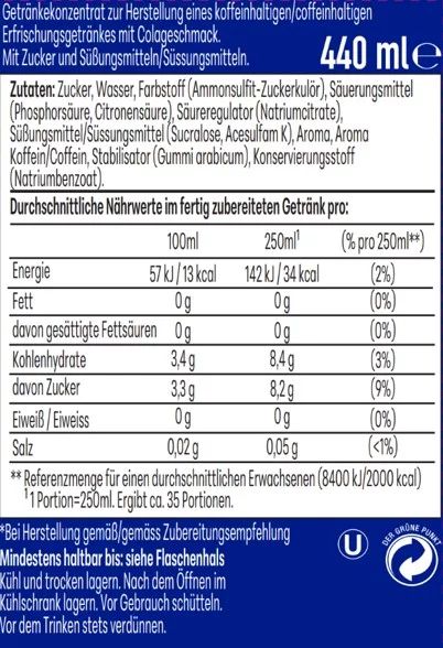 SodaStream drink mix Pepsi 440ml
