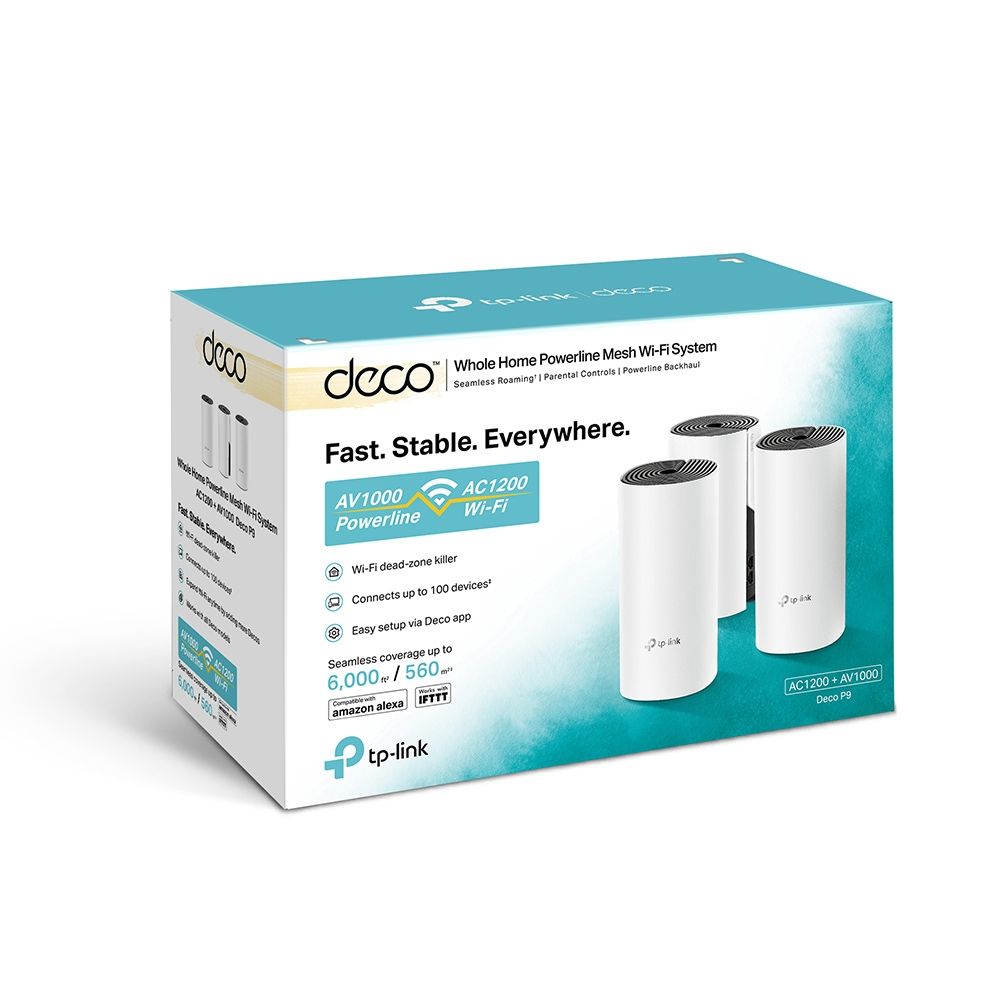 TP-LINK Deco P9 - WLAN-System - (3 Router) - bis zu 557 m² 1GbE