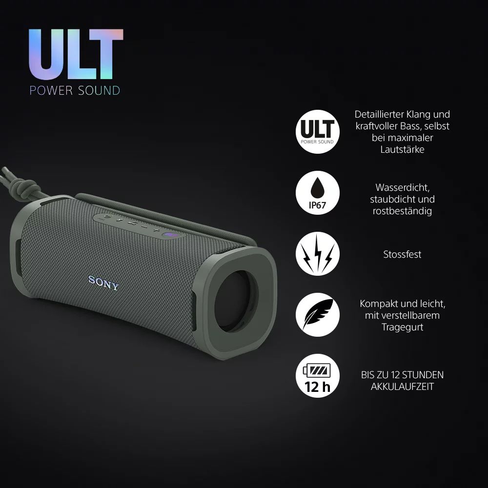 Sony ULT FIELD 1 - Ult Power Sound Series - Lautsprecher (grau) Open-Box