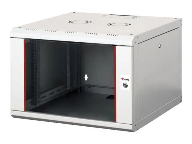Equip Pro Mount - Schrank Netzwerkschrank - 600x600 mm, mit Glastür, abnehmbare und abschließbare Paneele, montiert - geeignet für Wandmontage - RAL 7035, Hellgrau - 7U - 48.3 cm (19")