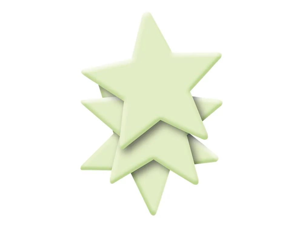 HERMA HOME - Dekorationskleber - Stern - 8.2 x 8.2 cm - Luminous - Kunststoff (Packung mit 3)