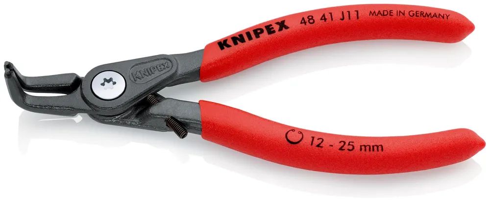 KNIPEX Präzisions-Sicherungsringzange für Innenringe in Bohrungen mit rutschhemmendem Kunststoff überzogen grau atramentiert 130 mm