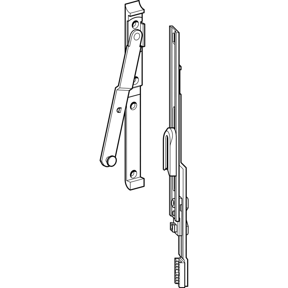 ROTO NT/NX Zweitschere für Rundbogenfenster silber (245764)