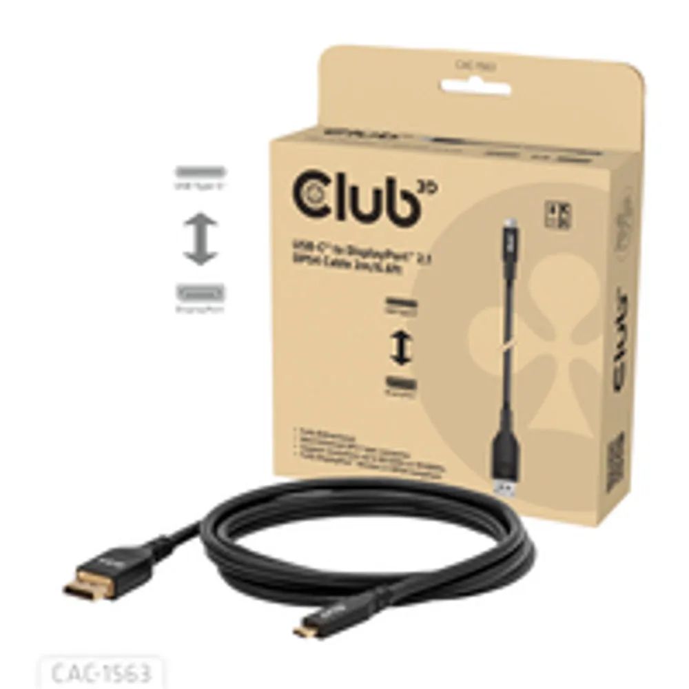 Club 3D Kabel USB Typ C St> DisplayPort 2.1 DP54 Bidirektional - Kabel - Digital/Daten