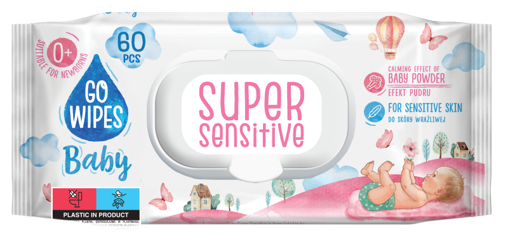 GOWIPES SUPER SENSITIVE Baby-Feuchttücher mit Reismilch 14x60Stk