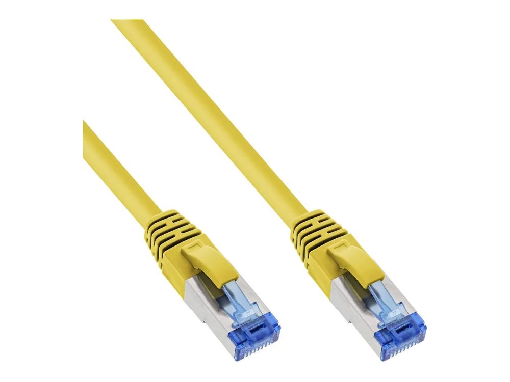 InLine Patchkabel - S/FTP (PiMf) - Cat.6A - halogenfrei - gelb - 20m