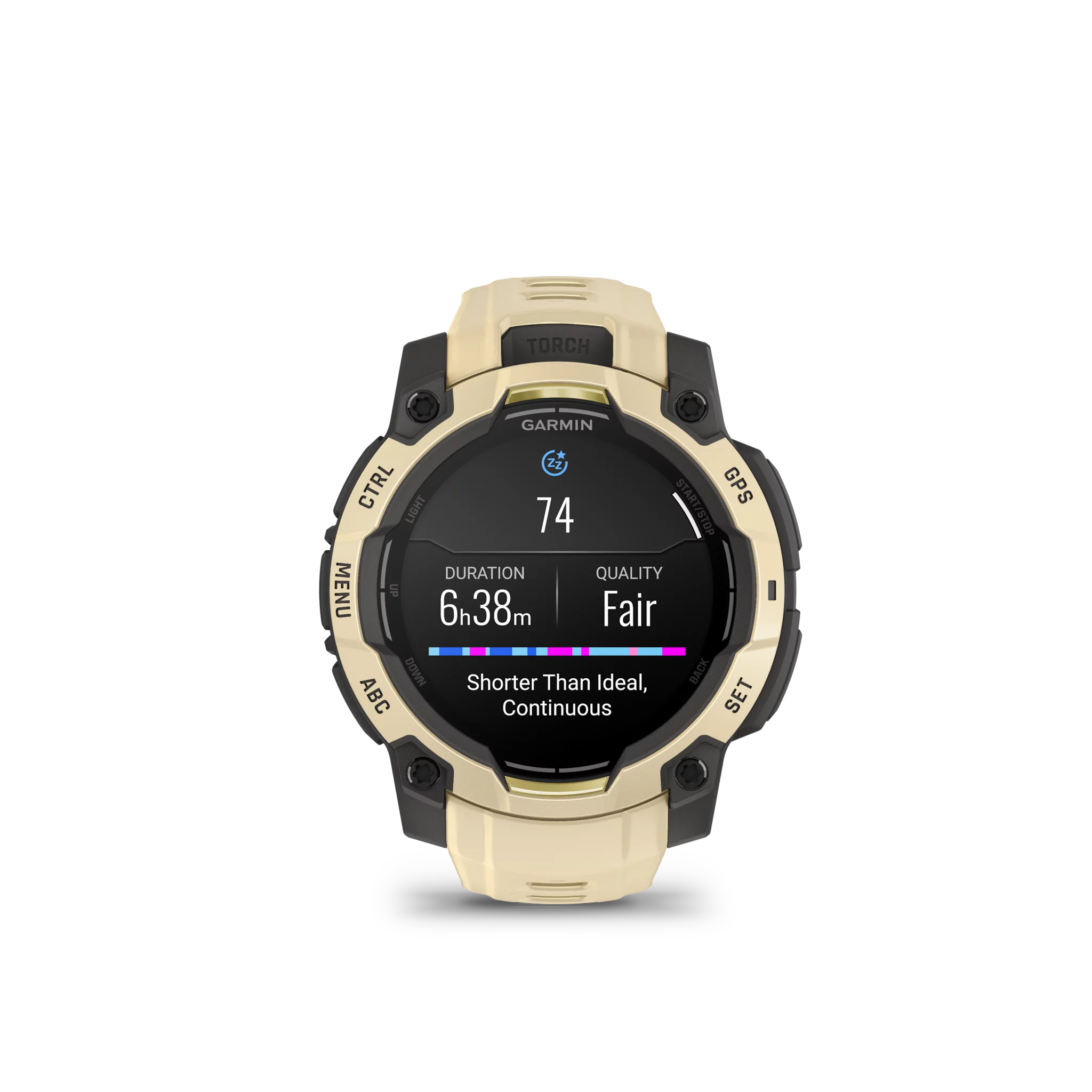 Garmin Instinct 3 AMOLED, 45mm Grau/Citrine mit Silikon-Wechselarmband, 22mm