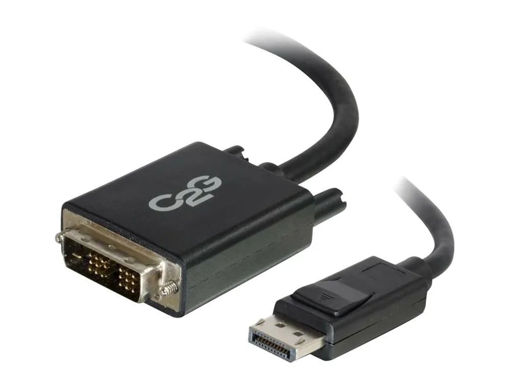 C2G 2m DisplayPort to Single Link DVI-D Adapter Cable M/M - DP to DVI - Black - DisplayPort-Kabel - DisplayPort (M)