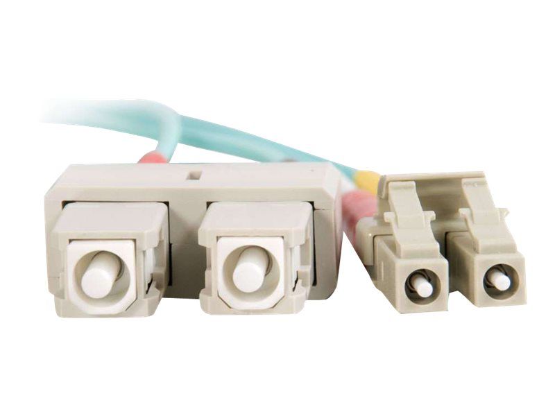 C2G LC-SC 10Gb 50/125 OM3 Duplex Multimode PVC Fiber Optic Cable (LSZH)