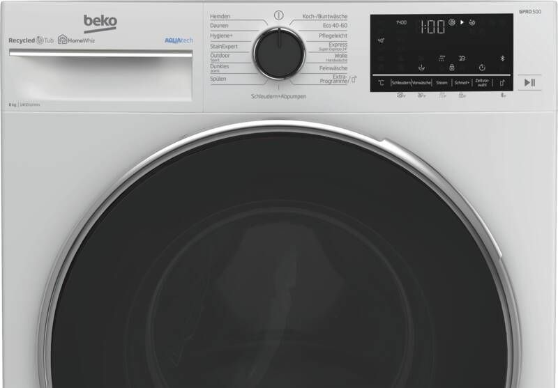 Beko B5WFU58418W Waschmaschine (8kg,H:84cm,B:60cm, A)