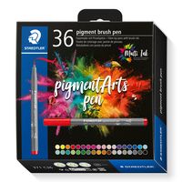 STAEDTLER Pigment Arts Brush Pen - 36 Farben - Mehrfarbig - Rund - Kunststoff - Polypropylen (PP) - Tinte auf Wasserbasis - Erwachsene & Kinder