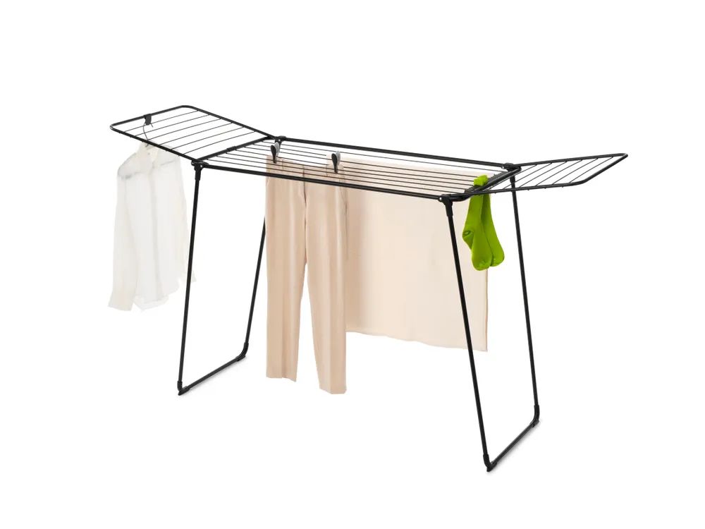 Brabantia HangOn Wäsche- und Kleiderständer, 22 m - Matt Black