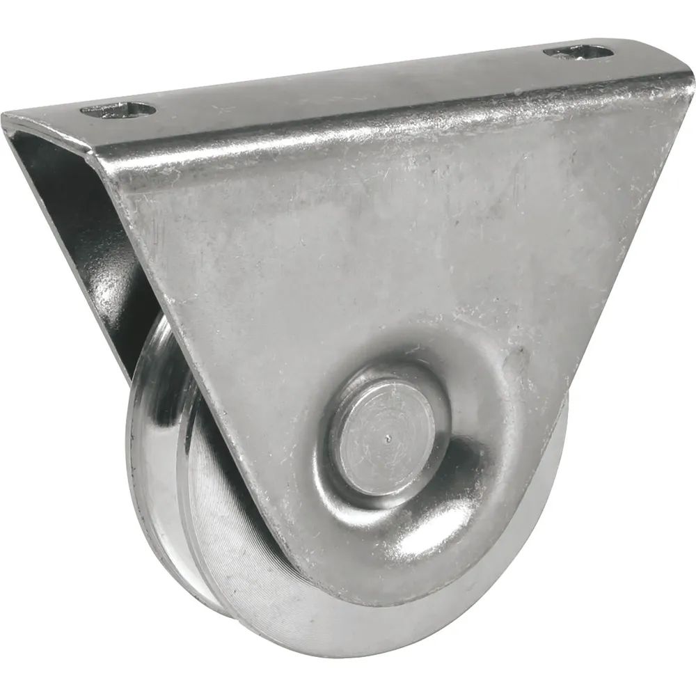 IBFM Schiebetorrolle mit Auflager 386, Ø 80mm, V-Nut, Stahl verzinkt