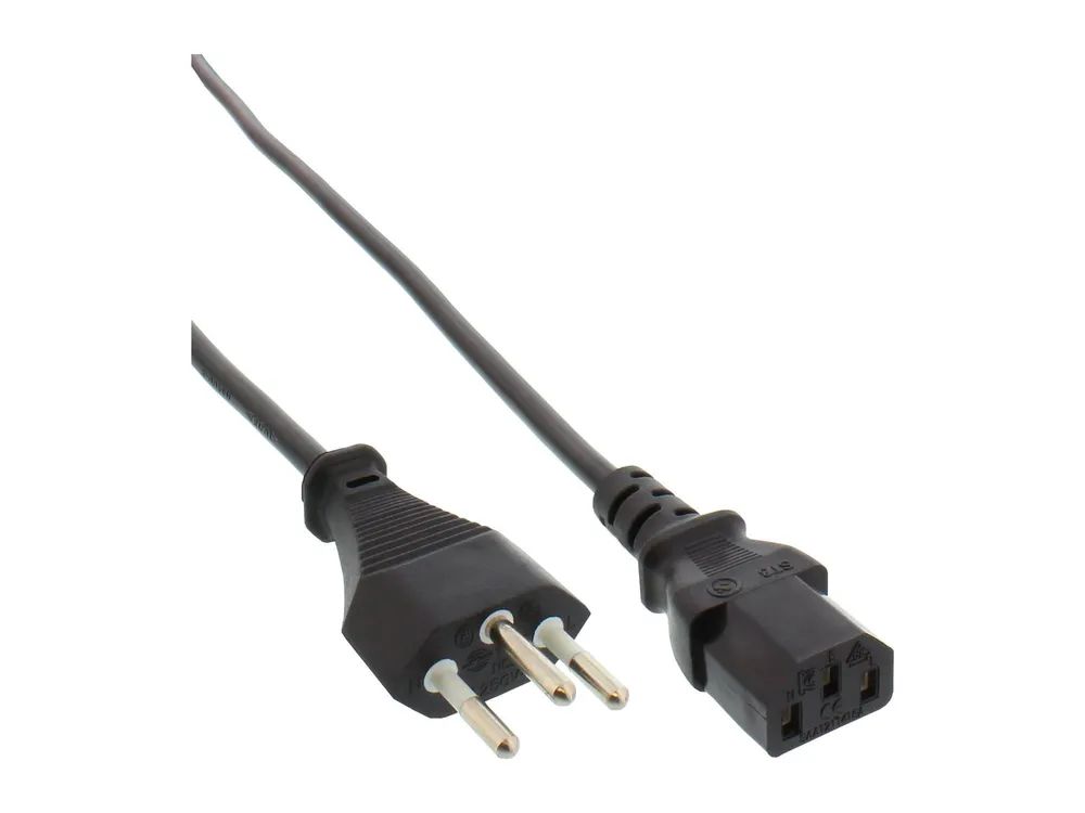 InLine Netzkabel - Netzstecker Schweiz auf Kaltgerätestecker C13 - 5m