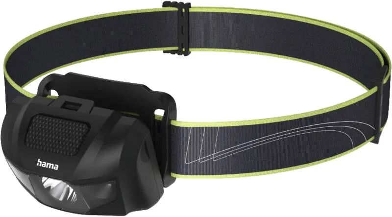 Hama LED-Stirnlampe "HL200", Batterien, Kopflampe zum Joggen, Sport, 4 Modi