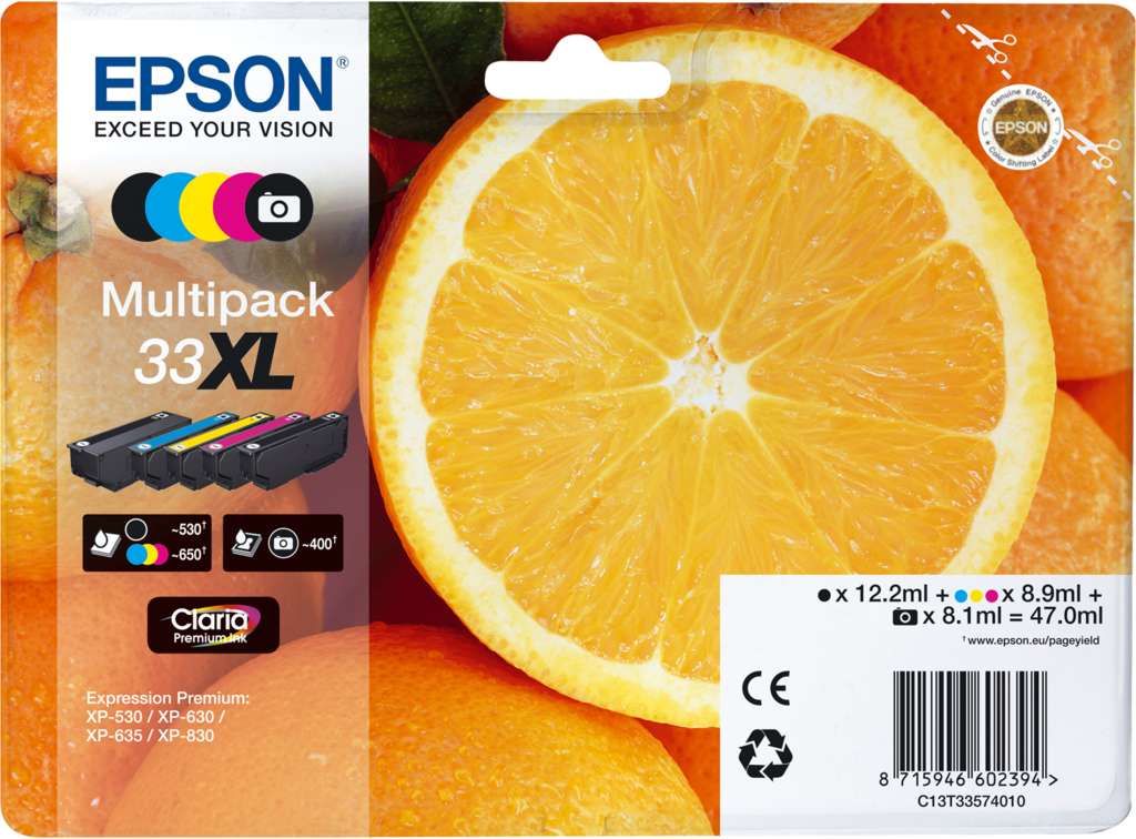 Epson 33 Tinte Orange Multi, XL, 5 Farben