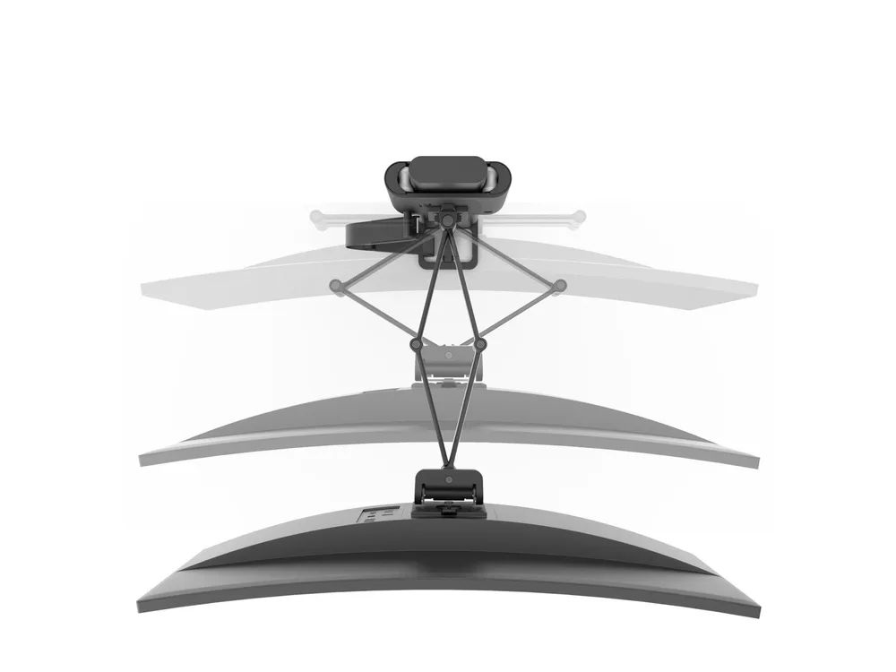 Ergotron TRACE - Befestigungskit (Spannbefestigung für Tisch, Pivot, Basis, VESA-Abstandshalter, Hubsäule, Verlängerungsarm) - Konstante Krafttechnologie - für LCD-Display - mattschwarz - Bildschirmgröße: up to 96.5 cm (up to 38")