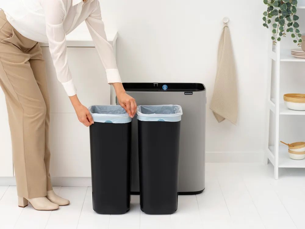 Brabantia Bo Touch Bin, 2 x 30L - Soft Grey