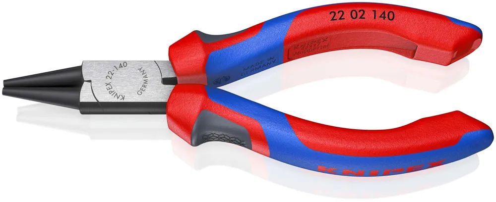 KNIPEX Rundzange mit Comfort-Griffen schwarz atramentiert 140 mm