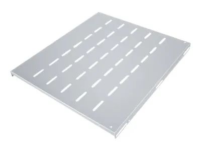 Intellinet 19" Fixed Shelf, 1U, 525mm Depth, Max 100kg, Grey - Rack - Regal - Grau, RAL 7035 - 1U - 48.3 cm (19")
