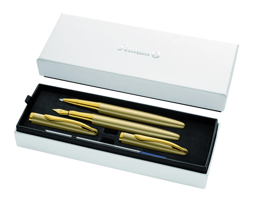 Pelikan Füllhalter & Roller Jazz® Noble Elegance im Set, Gold