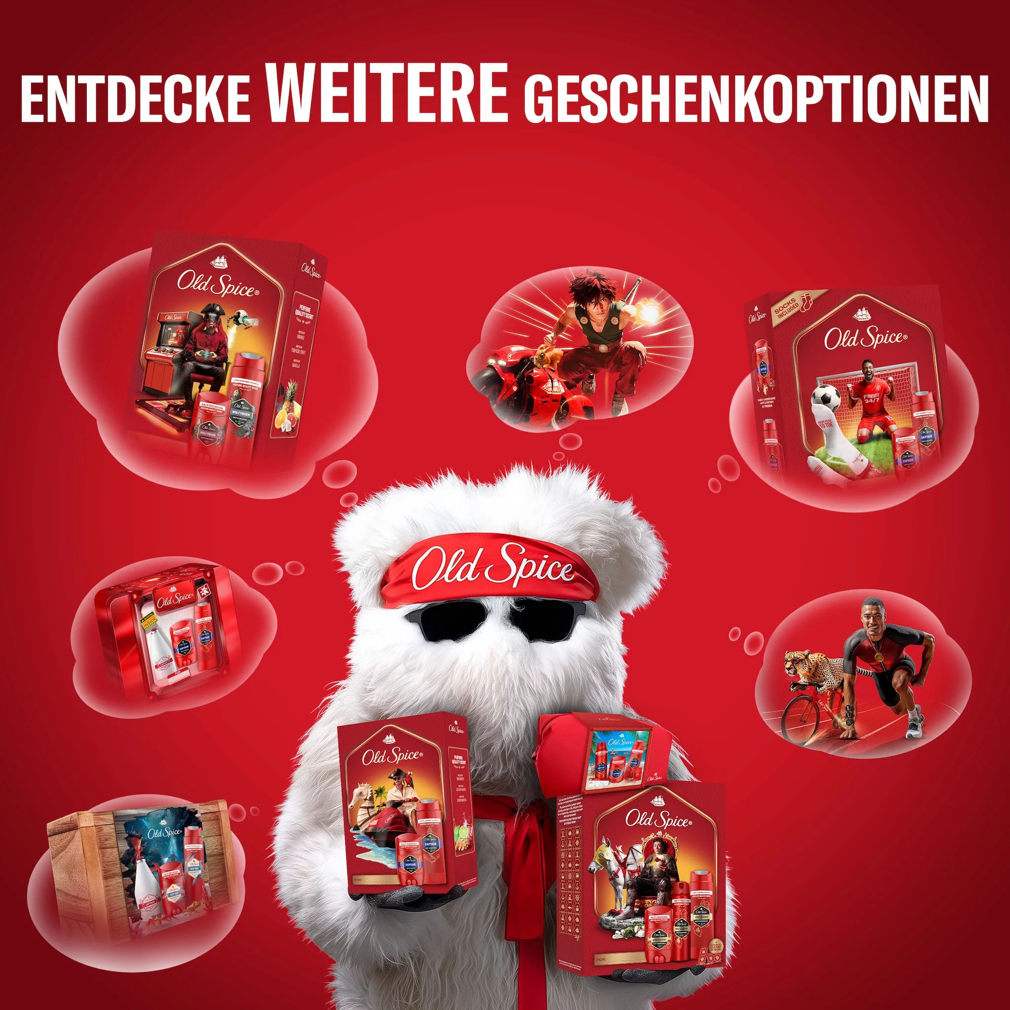 Old Spice Geschenkset Kulturtasche Captain (Spray, Stick, SG)