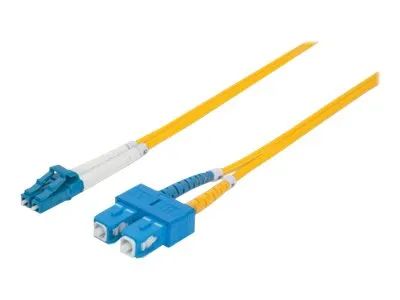 Intellinet Fiber Optic Patch Cable, OS2, LC/SC, 3m, Yellow, Duplex, Single-Mode, 9/125 µm, LSZH, Fibre, Lifetime Warranty, Polybag - Patch-Kabel - SC Single-Modus (M)