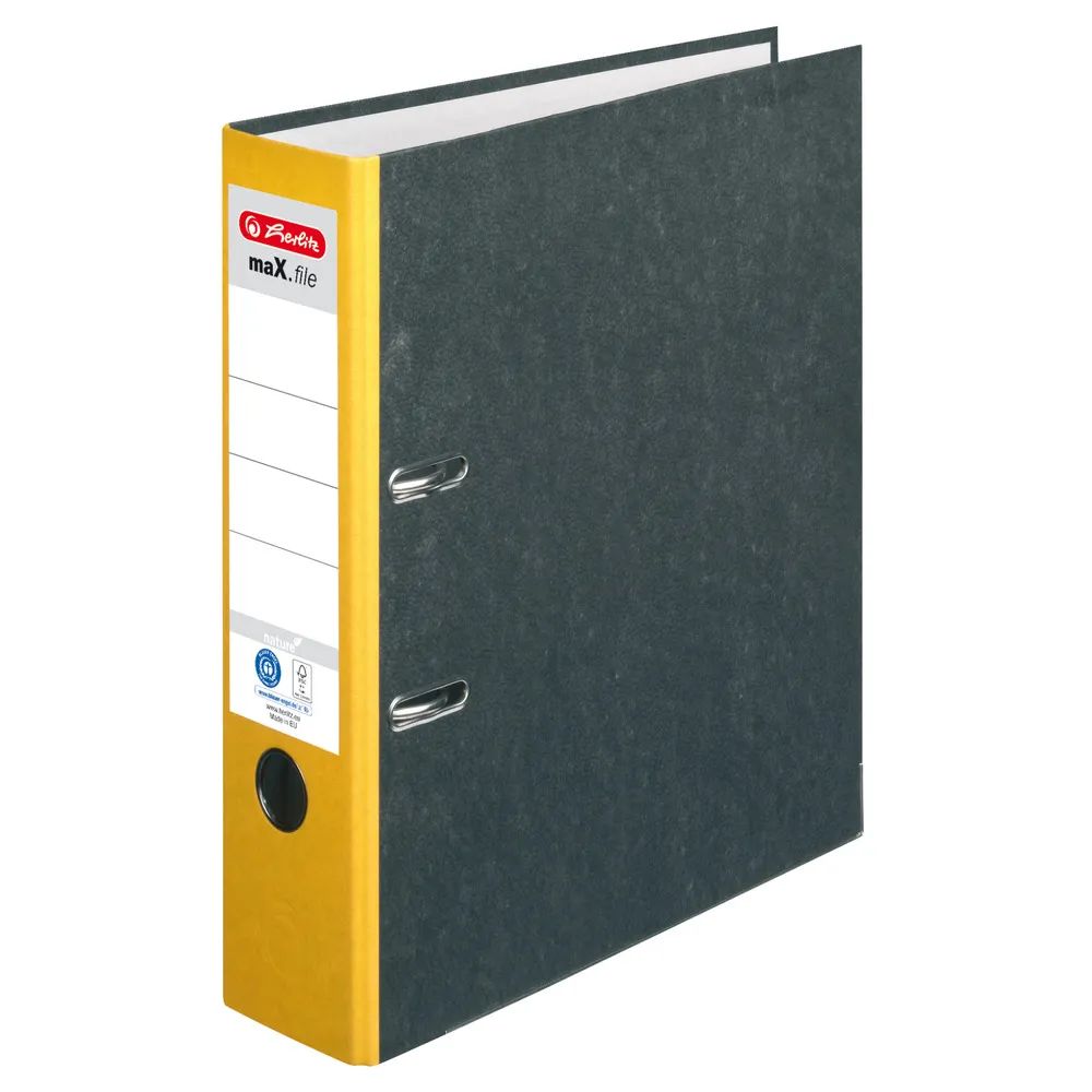 herlitz Ordner maX.file nature A4 8cm gelb