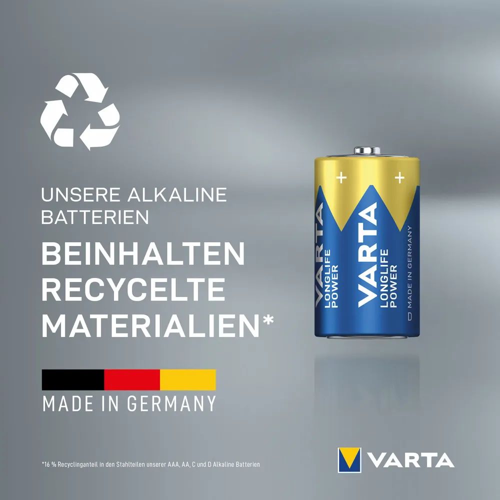 VARTA LONGLIFE Power D Blister 2