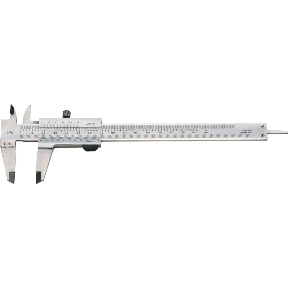 HELIOS PREISSER Messschieber m. Feststellschraube DIN862 Tiefenm. eckig 0-150 mm
