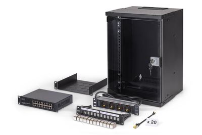 DIGITUS Netzwerk-Set SOHO PRO, 254 mm (10") - 9HE, 315 x 300 mm (B x T)