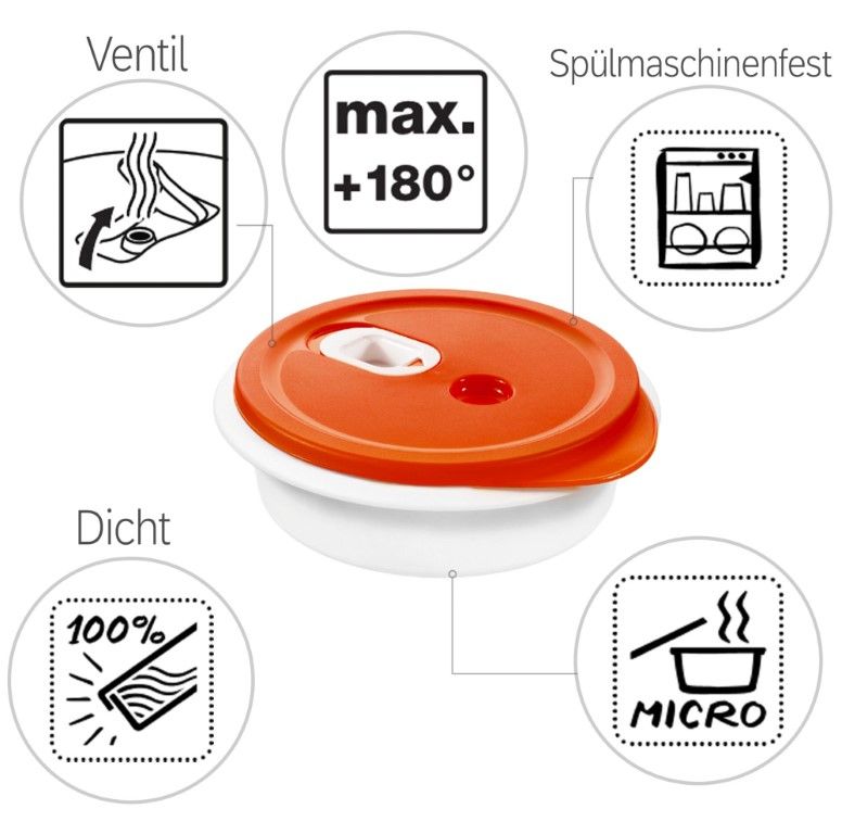 Rotho Mikrowellenteller tief, 1 l MICRO CLEVER