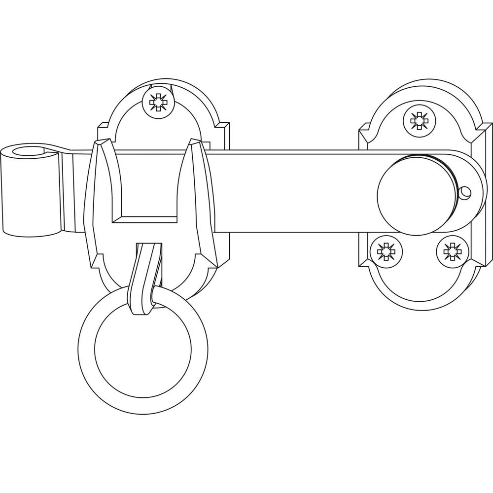 MACO RUSTICO Ladenmittelverschluss 2-flg. m. Hebel kurz L=125mm, schwarz (14216)