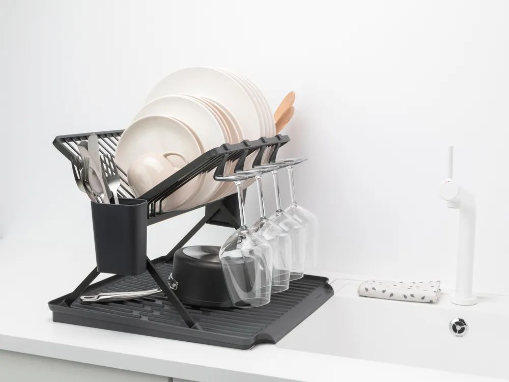 Brabantia SinkSide Faltbares Abtropfgestell, Groß - Black