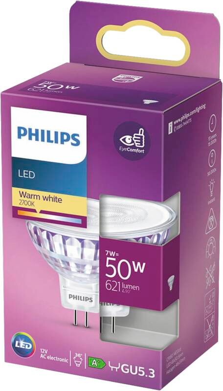 Philips Spot - 7 W - 50 W - GU5.3 - 621 lm - 15000 h - Warmweiß