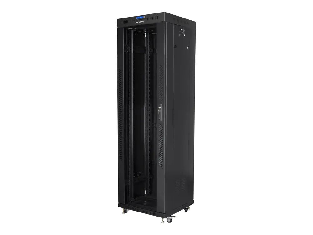 Lanberg Schrank Netzwerkschrank - mit Display - Schwarz, RAL 9004 - 42HE - 48.3 cm (19")