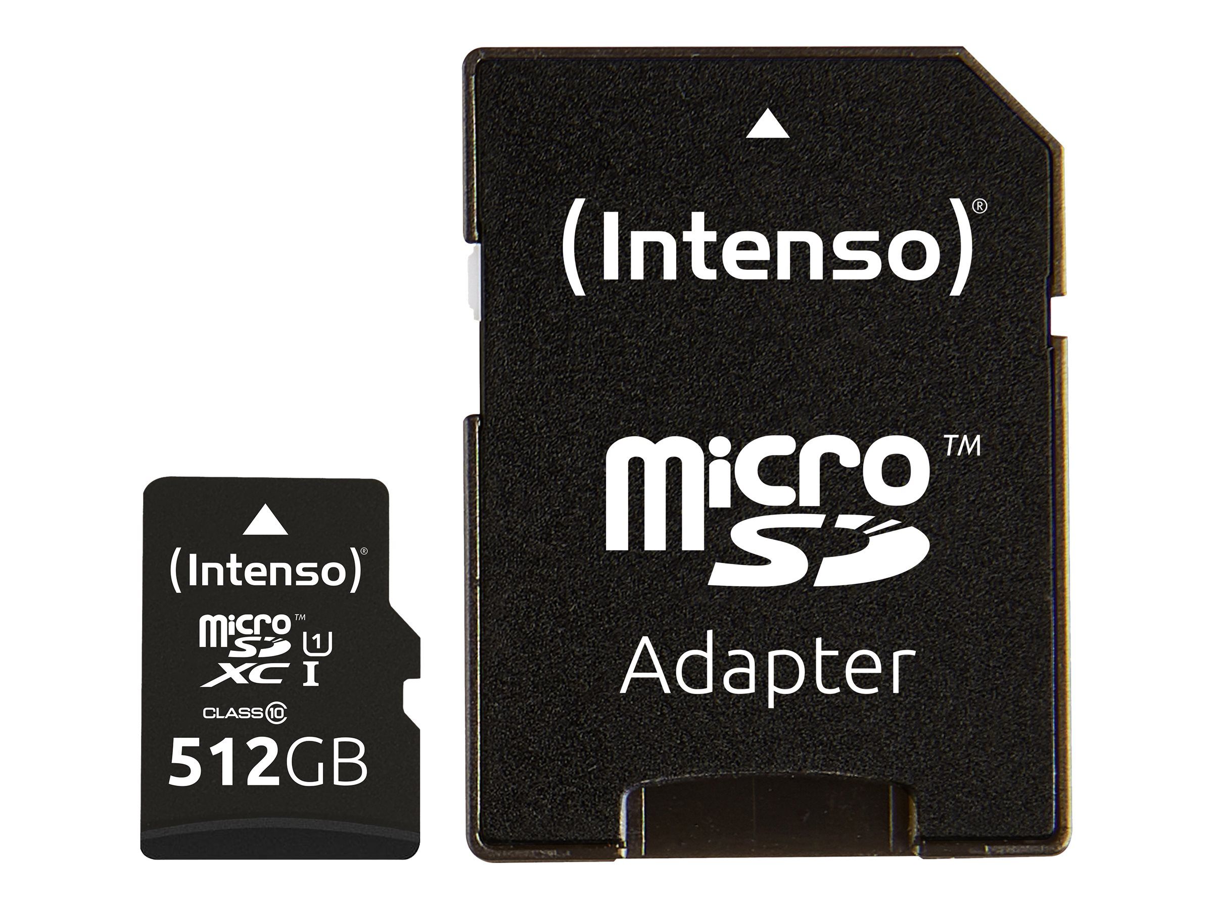 Intenso Premium - Flash-Speicherkarte (microSDXC-an-SD-Adapter inbegriffen)