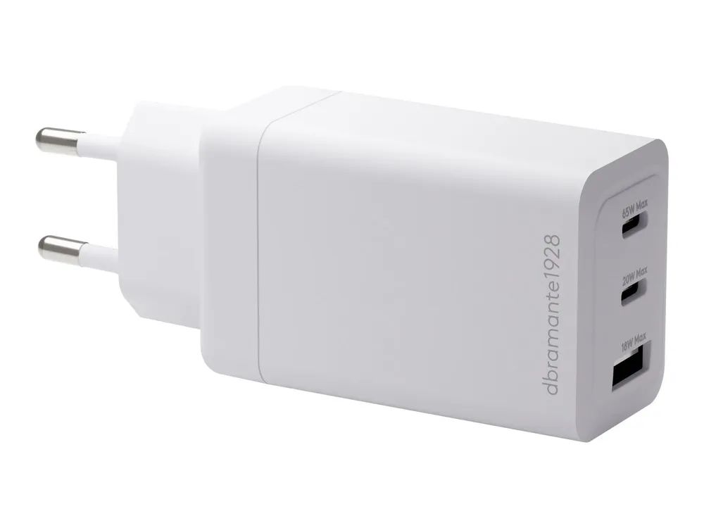 dbramante1928 re-charge - Netzteil - 65 Watt - 3 Ausgabeanschlussstellen (2 x USB-C, USB)