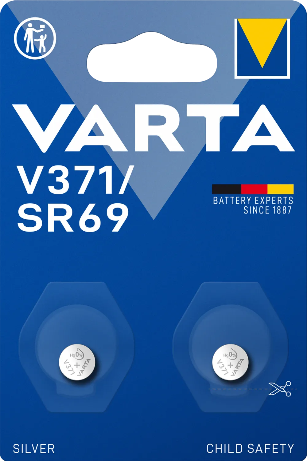 VARTA SILVER Coin V371/SR69 Blister 2