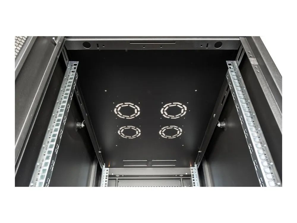 ROLINE Basic - Schrank Netzwerkschrank - perforierte Tür, 600x1000 BxT - RAL 9005, Jet Black - 26U - 48.3 cm (19")