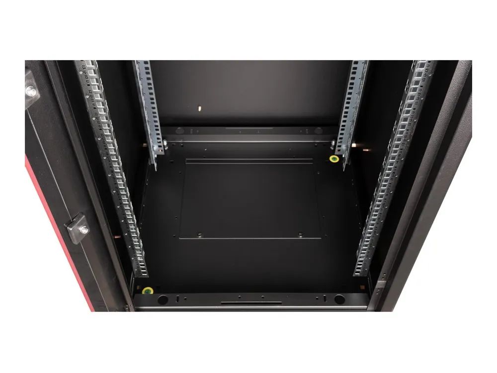 ROLINE Basic - Schrank Netzwerkschrank - Glas-Tür, 600x600 BxT - RAL 9005, Jet Black - 22U - 48.3 cm (19")