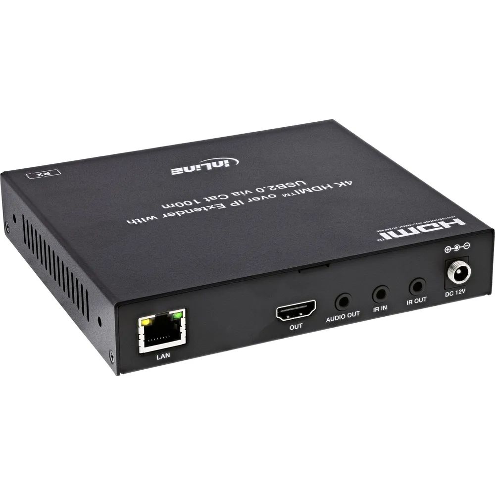 InLine KVM Extender over IP - HDMI 4K/60Hz - 100m - Empfänger (RX)