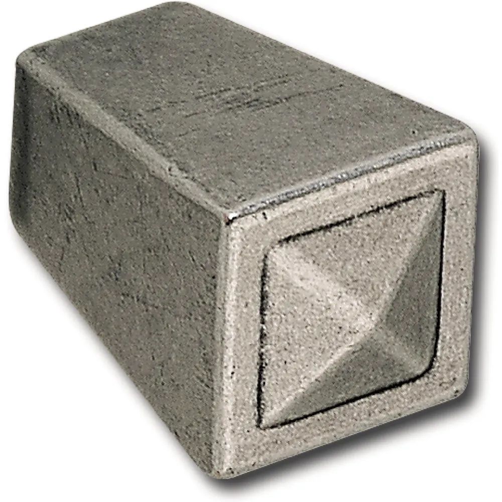 Siro Knopf Atlanta Breite 18 mm, Tiefe 27 mm, ZN altsilber