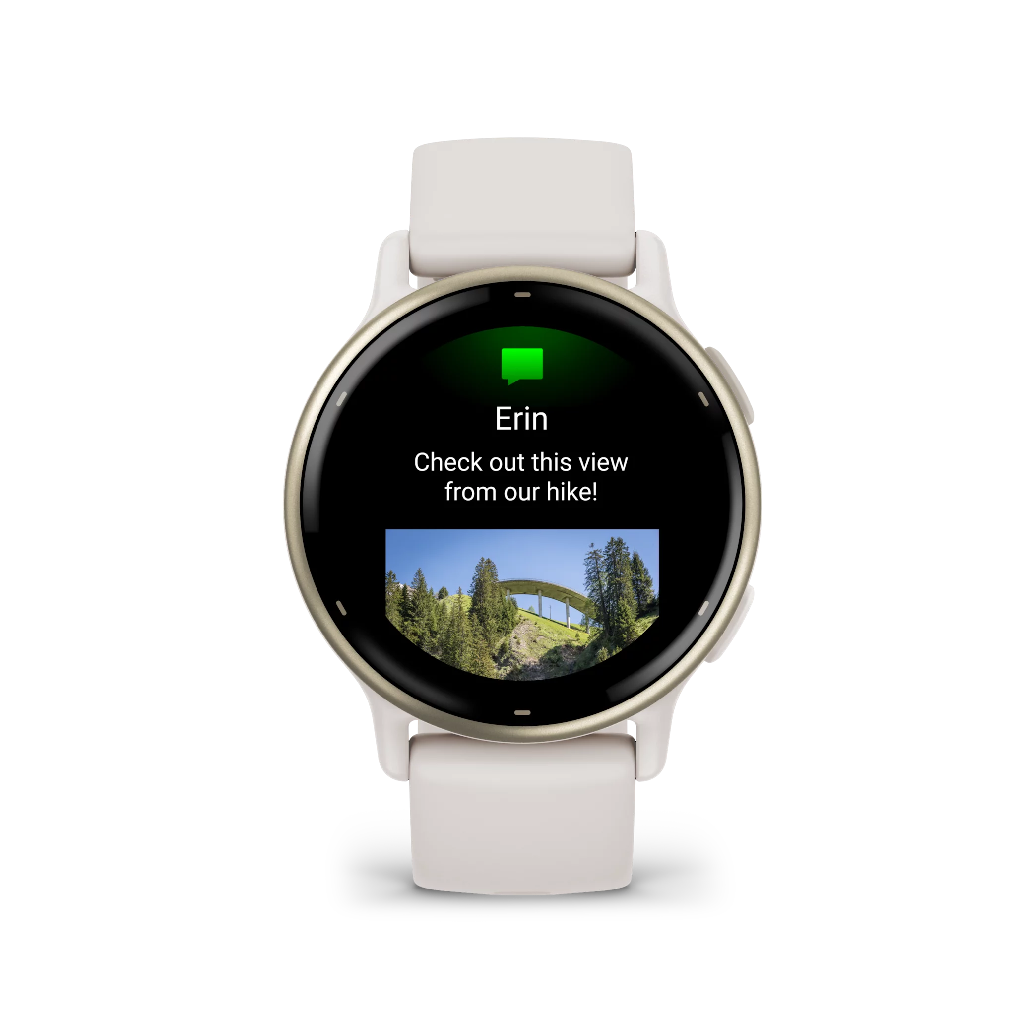 Garmin vivoactive 5 Music, elfenbein/cremegold