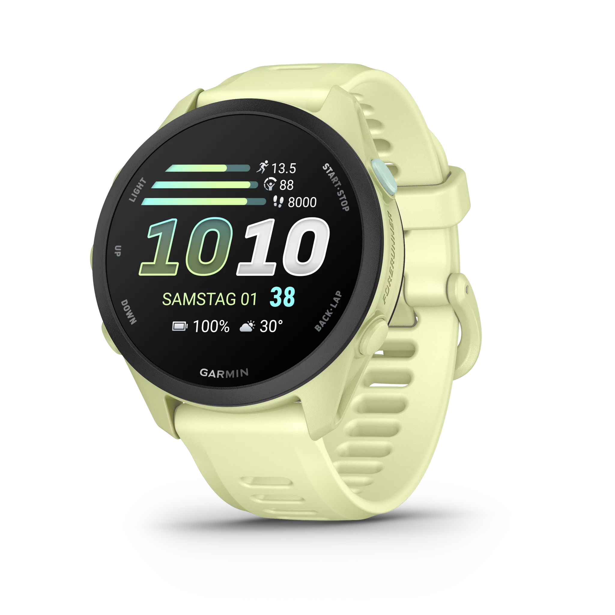 Garmin Forerunner 70 Zitrone/Schwarz mit Schnellwechsel-Silikon-Armband